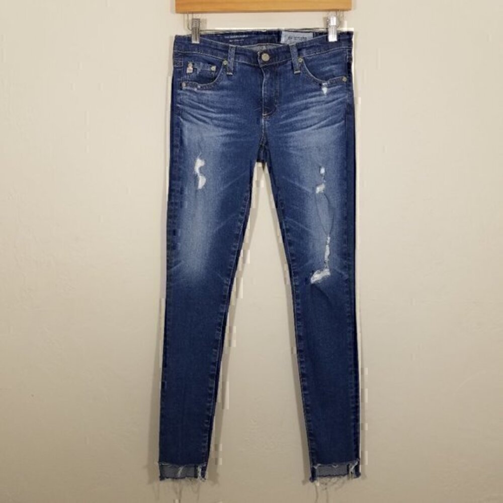 Ag Adriano Goldschmied The Legging Ankle Super Skinny Distressed Jeans Stretch